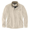 Carhartt Mens Quarter-Zip Pocket Sweater Fleece Oat Milk - 106378-A16