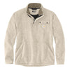 Carhartt Mens Quarter-Zip Pocket Sweater Fleece Oat Milk - 106378-A16