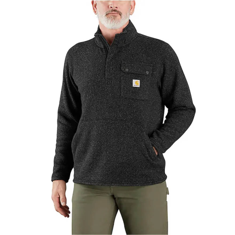 Carhartt Mens Quarter Zip Relaxed Fit Sweater Black - 106378-N04