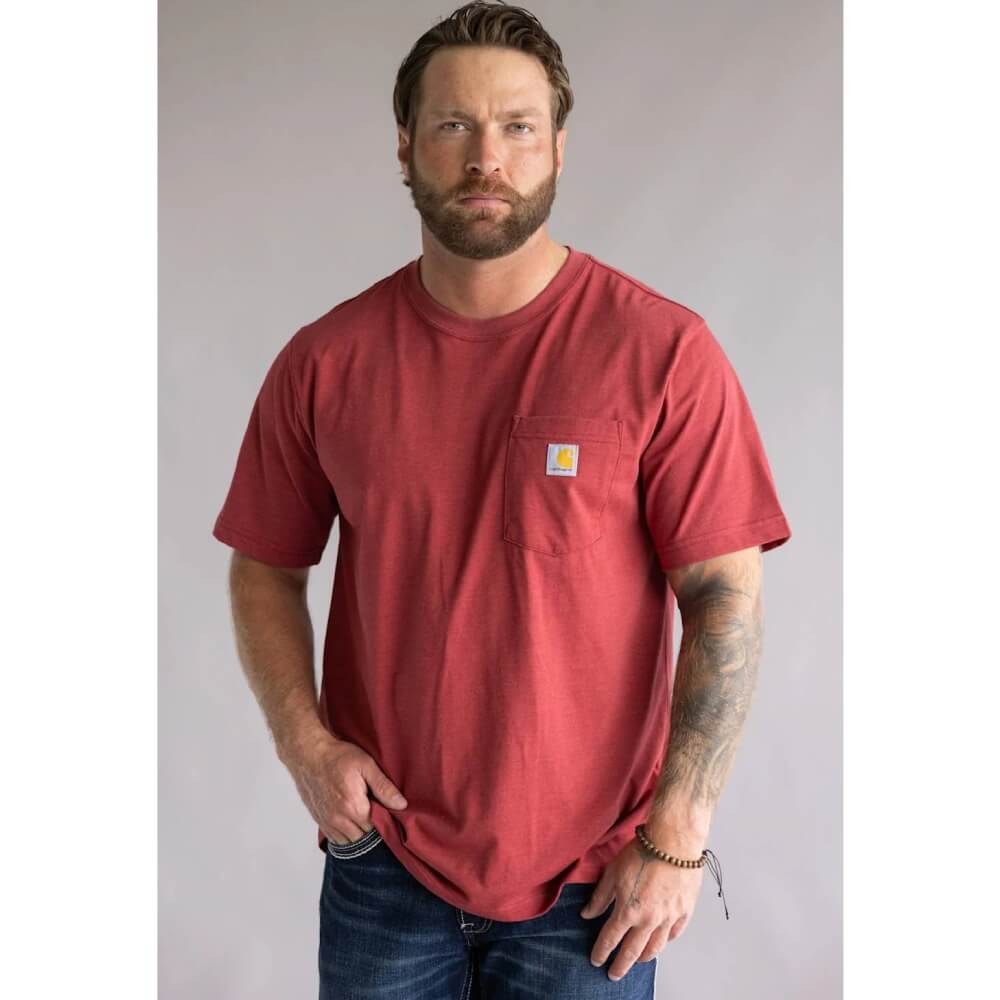 Carhartt Mens Relaxed C-Logo T-Shirt Amber - 107436-RE4