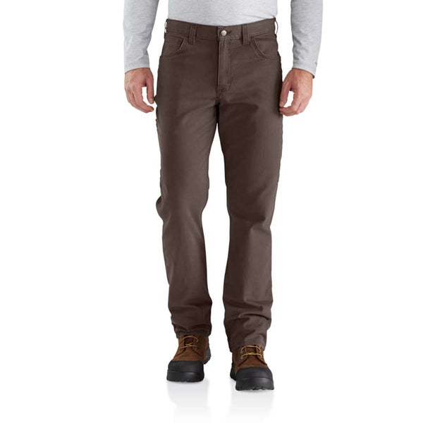 Carhartt Mens Rugged Flex Canvas Work Pants Dark Coffee
