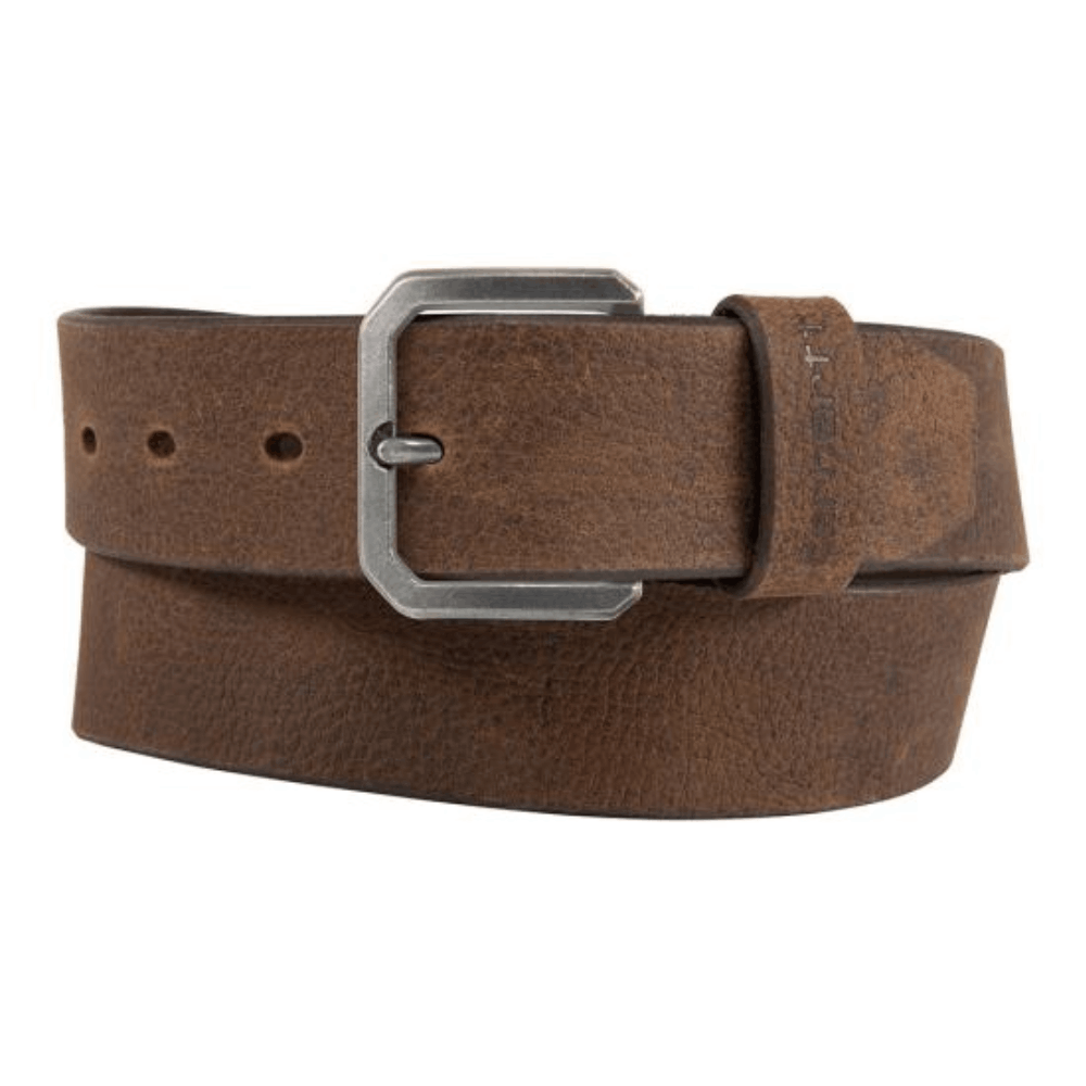 Carhartt Mens Saddle Leather Classic Belt Dark Brown