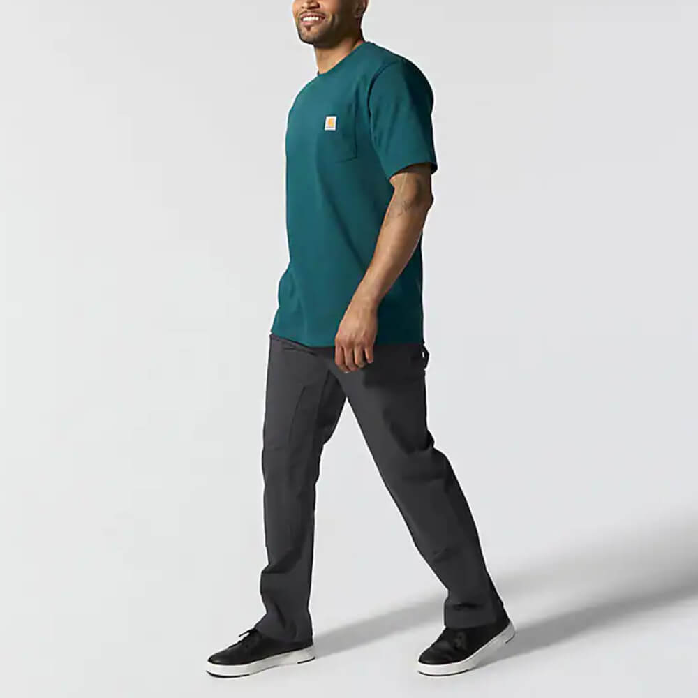Carhartt Mens Short-Sleeve Pocket T-Shirt Greenstone Heather