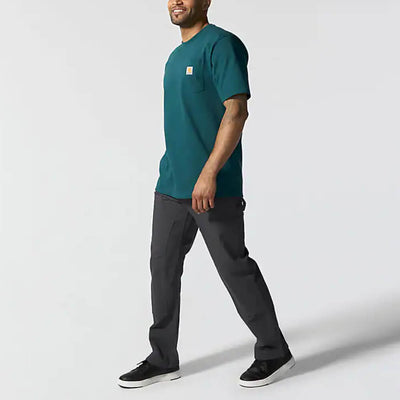 Carhartt Mens Short-Sleeve Pocket T-Shirt Greenstone Heather
