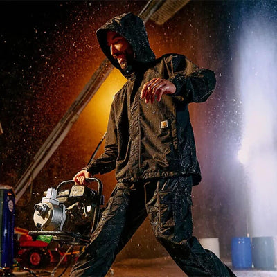 Carhartt Mens Storm Defender Waterproof Jacket Dark Brown - 106434-DFE