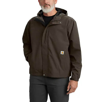 Carhartt Mens Storm Defender Waterproof Jacket Dark Brown - 106434-DFE