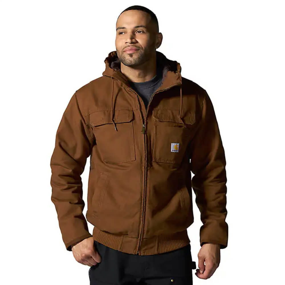 Carhartt Mens Washed Duck Bartlett Active Jacket Red Duck - 106980-RDK