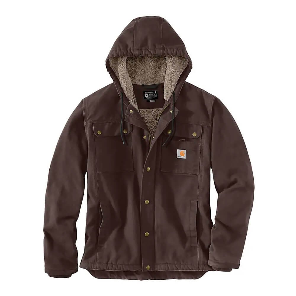 襤褸Carhartt / damage work duck jacket 2XL Carhartt Mens Washed Duck Work Jacket In Dark Brown
