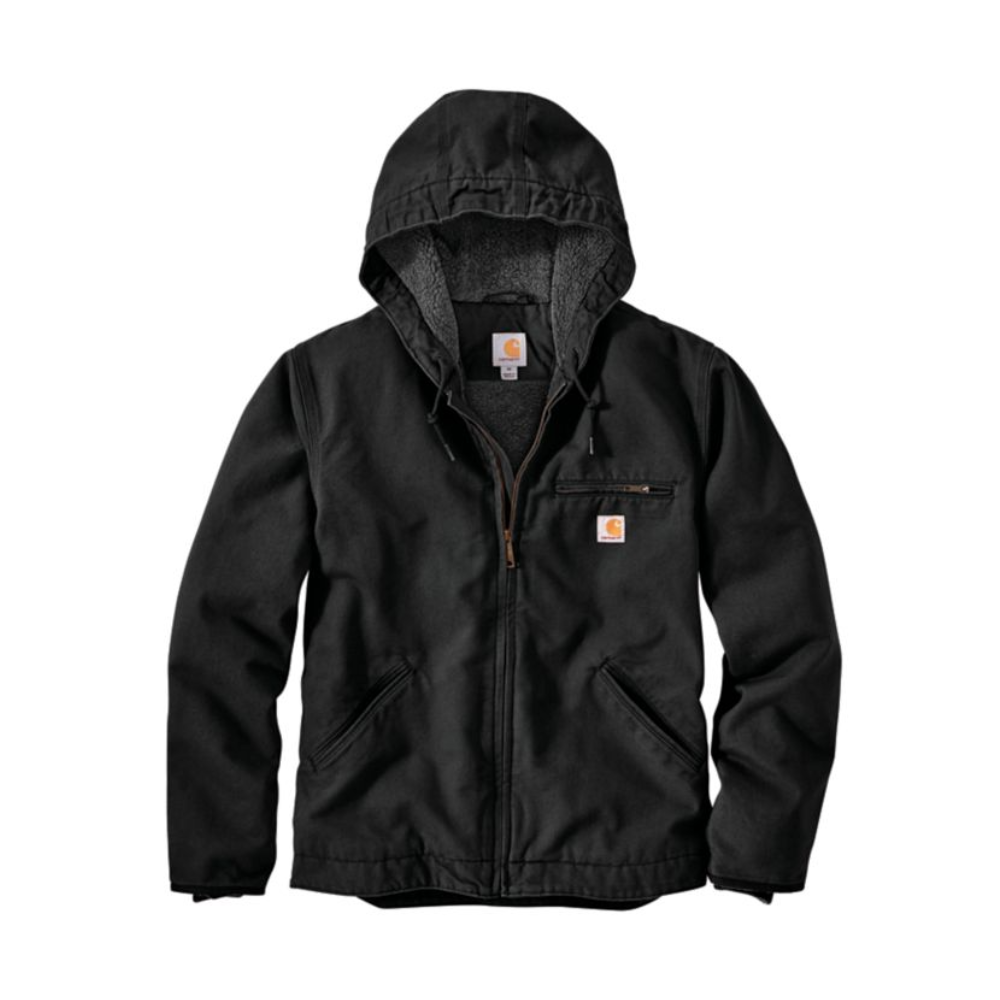 Carhartt Mens Washed Duck Work Jacket - 104392-BLK