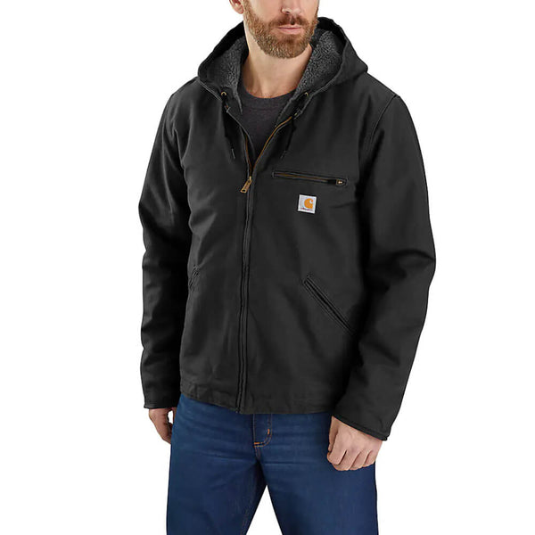 Carhartt Mens Washed Duck Work Jacket In Black - Shop Now