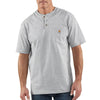 Carhartt Mens Workwear Pocket Henley Heather Gray T-Shirt - K84-HGY