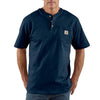 Carhartt Mens Workwear Pocket Short Sleeve Henley - K84-NVY