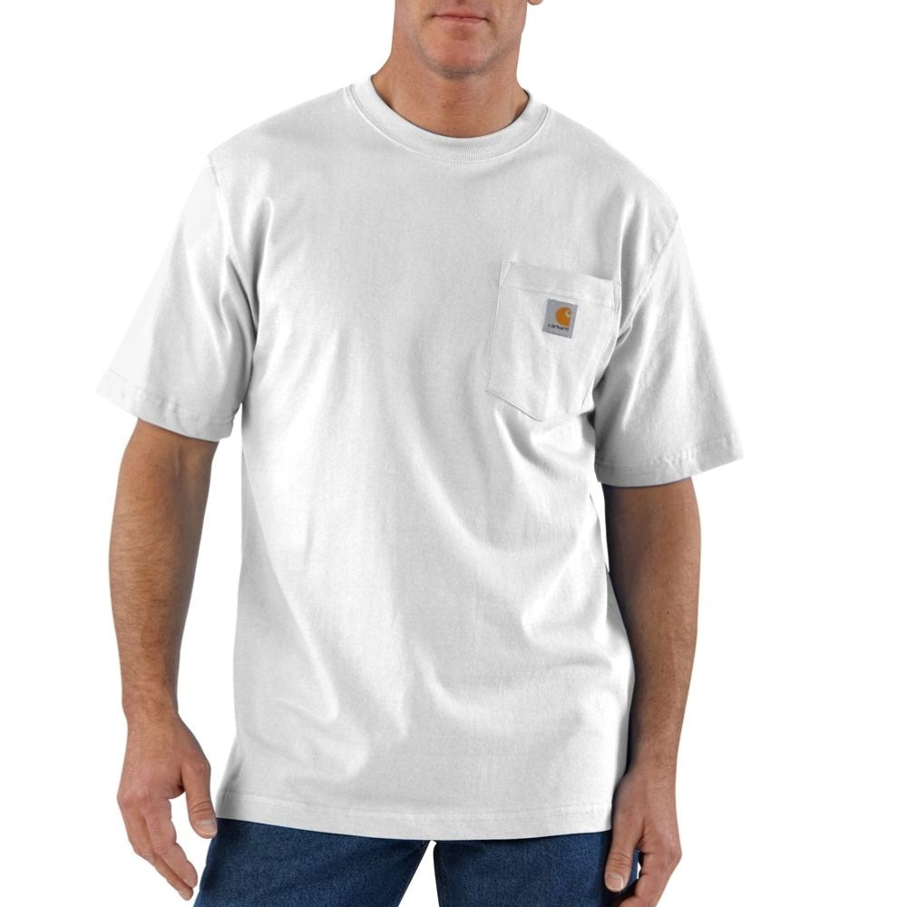 Carhartt Mens Workwear Pocket Work T-Shirt - K87-WHT