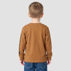 Carhartt Toddler Boys Long Sleeve Pocket Logo T-Shirt Brown (Sizes: 2T-4T) - CA6884-D15