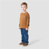 Carhartt Toddler Boys Long Sleeve Pocket Logo T-Shirt Brown (Sizes: 2T-4T) - CA6884-D15