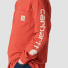 Carhartt Toddler Boys Long Sleeve Pocket Logo T-Shirt Homestead Red (Sizes: 2T-4T) - CA6884-RG0