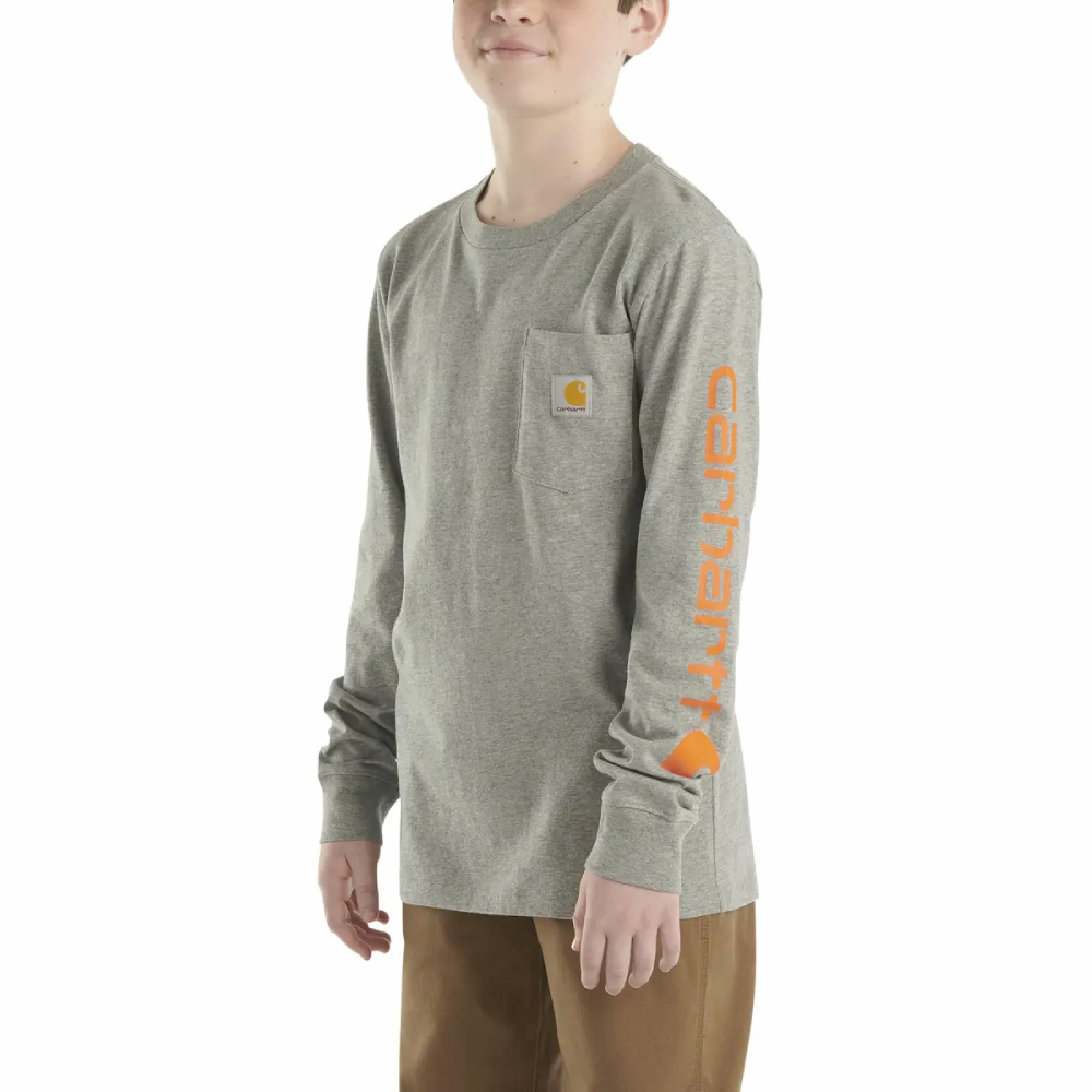 Carhartt Boys Pocket Long Sleeve T-Shirt (Sizes 2T - 4T)