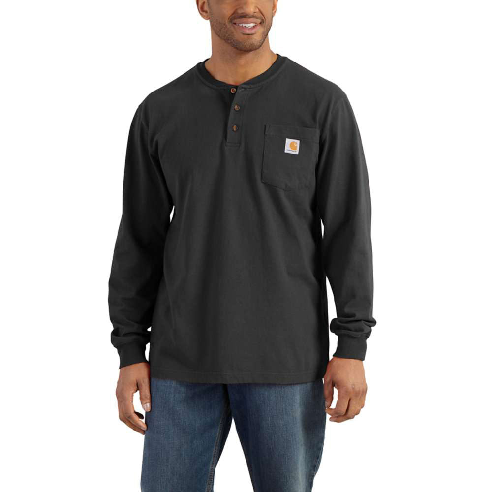 Carhartt Mens Black Long-Sleeve T-Shirt
