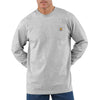 Carhartt Mens Grey Long Sleeve Pocket T-Shirt
