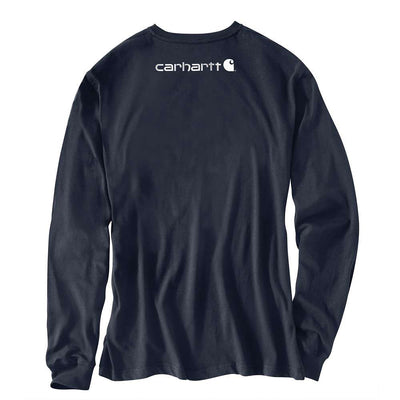Carhartt Mens Navy Long-Sleeve T-Shirt