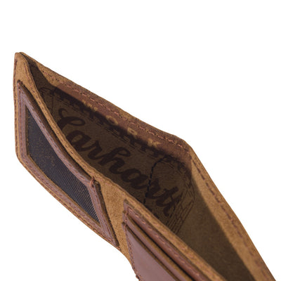 Carhartt Mens Patina Leather Bi-Fold Wallet
