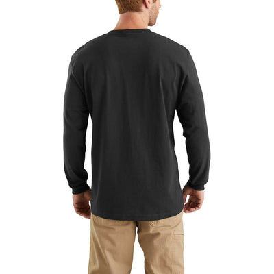 Carhartt Mens Tall Large Black Cotton Long-Sleeve T-Shirt