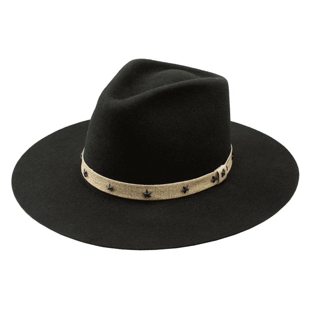 Charlie 1 Horse Womens Lainey Wilson Fly Me To The Stars Felt Hat Black