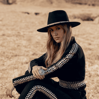 Charlie 1 Horse Womens Lainey Wilson Fly Me To The Stars Felt Hat Black - CWFMTS40-07