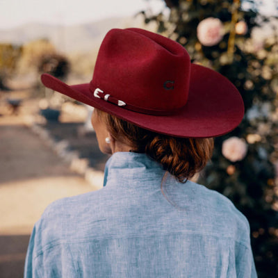 Charlie 1 Horse Womens The Cowgirl Hat Felt Hat Cranberry - CWCWHT72-KR