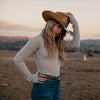 Charlie 1 Horse x Lainey Wilson Womens Lone Wolf Straw Hat - CSLNWF-6801