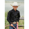 Cinch Boys Black Long Sleeve Button Down Shirt - MTW7060027-BLK