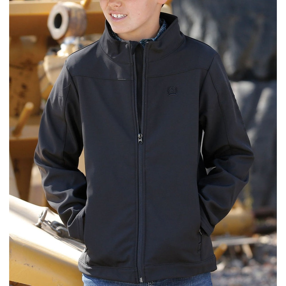 Cinch Boys Bonded Black Team Logo Jacket - MWJ7480003-BLK