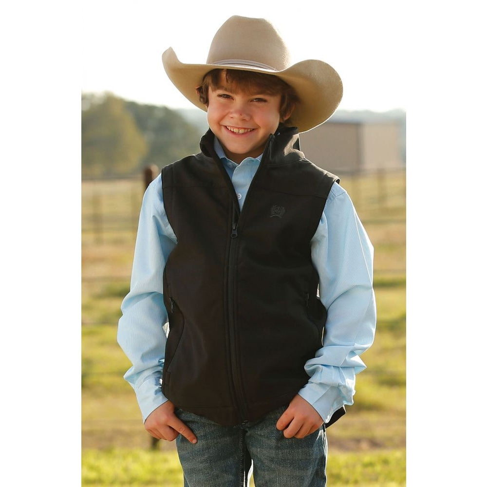 Cinch Boys Bonded Black Vest - MWV7520002-BLK