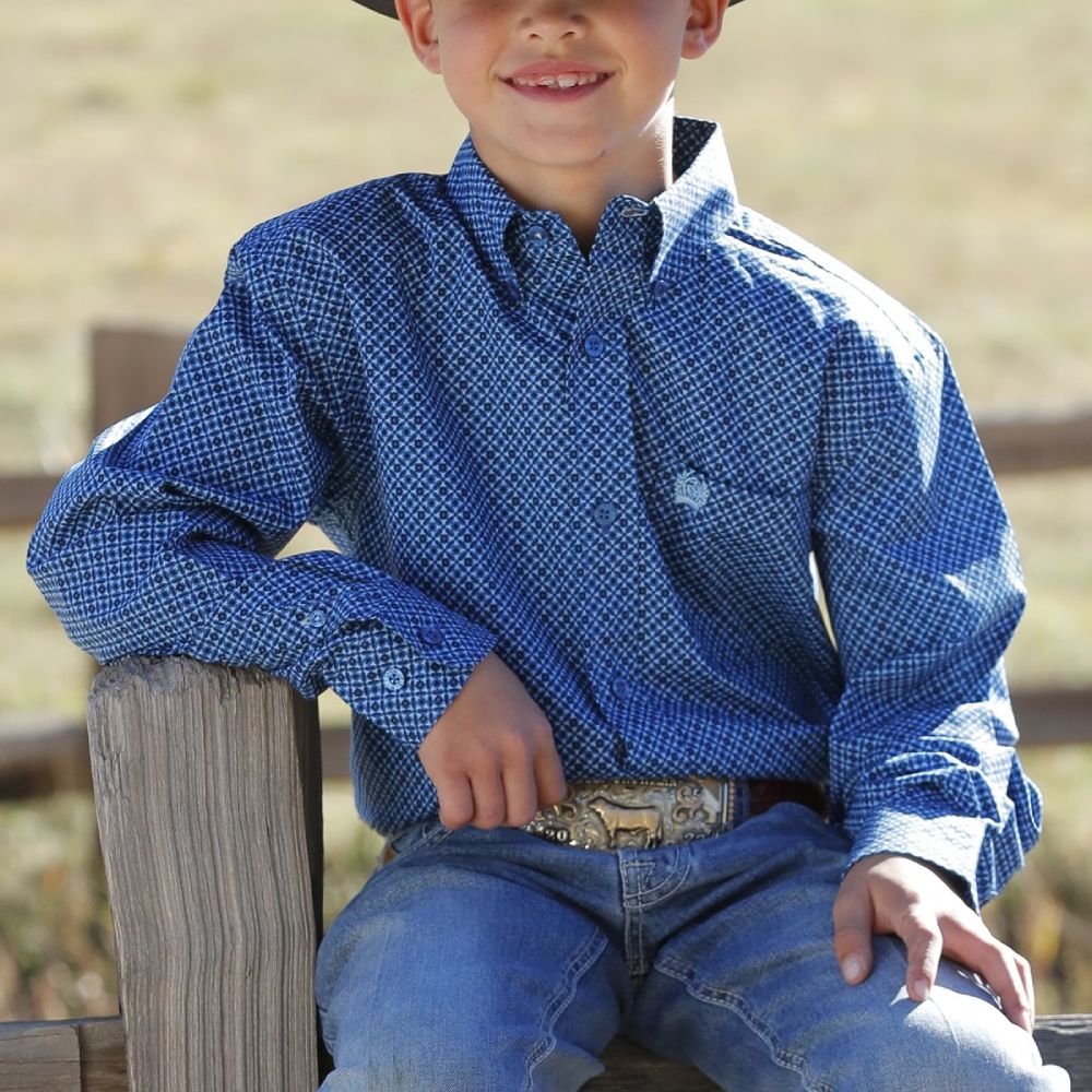 Cinch Boys Royal Blue Western Shirt