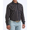 Cinch Mens ArenaFlex Modern Fit Snap Front Western Shirt Navy - MTW1303105-NAV