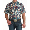 Cinch Mens Arenaflex Button-Down Western Shirt Cream - MTW1704163-CRE