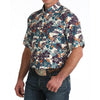 Cinch Mens Arenaflex Button-Down Western Shirt Cream - MTW1704163-CRE