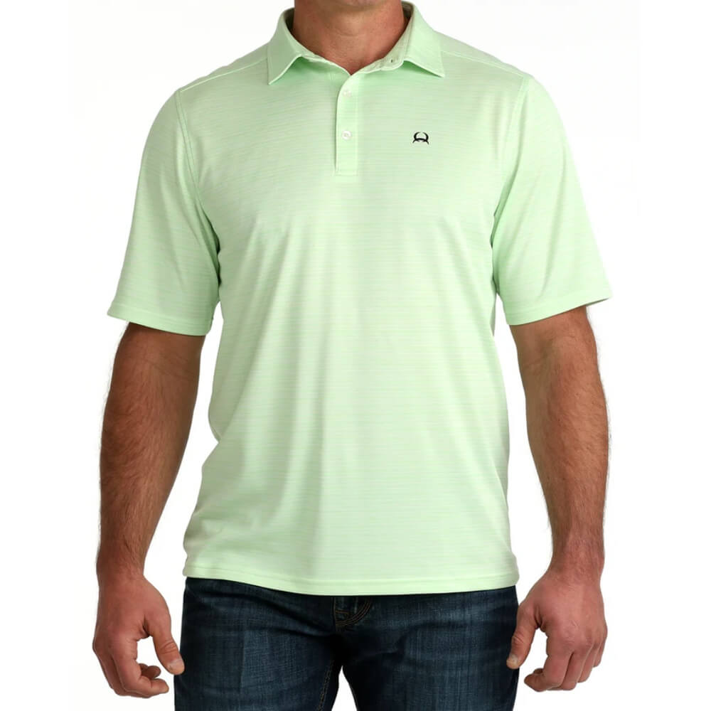 Cinch Mens Arenaflex Polo Shirt Green - MTK1865042-GRN