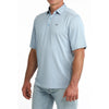 Cinch Mens Arenaflex Polo Shirt Light Blue - MTK1863055-BLU