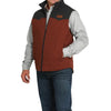 Cinch Mens Aztec Reversible Zip Vest Brown - MWV1576005-BRN