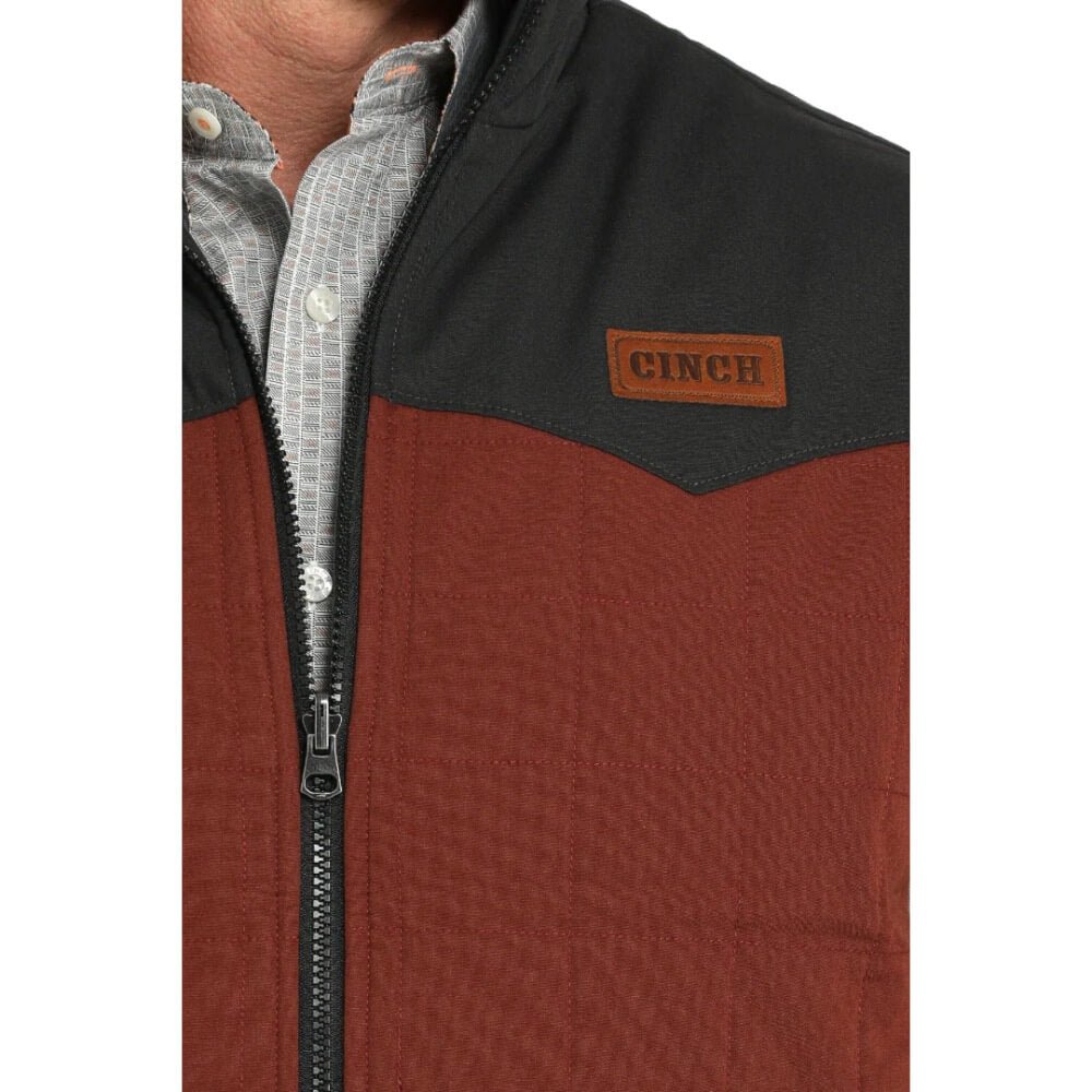 Cinch Mens Aztec Reversible Zip Vest Brown - MWV1576005-BRN