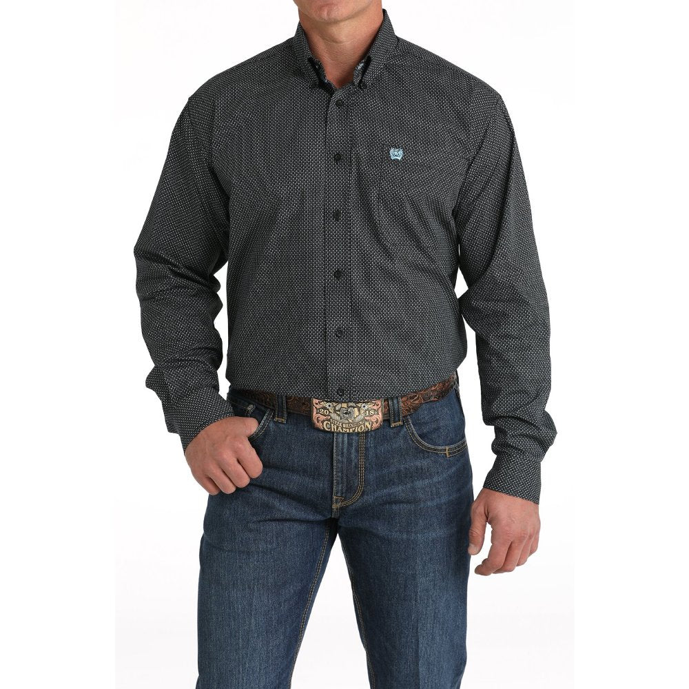 Cinch Mens Black Classic Fit Western Shirt