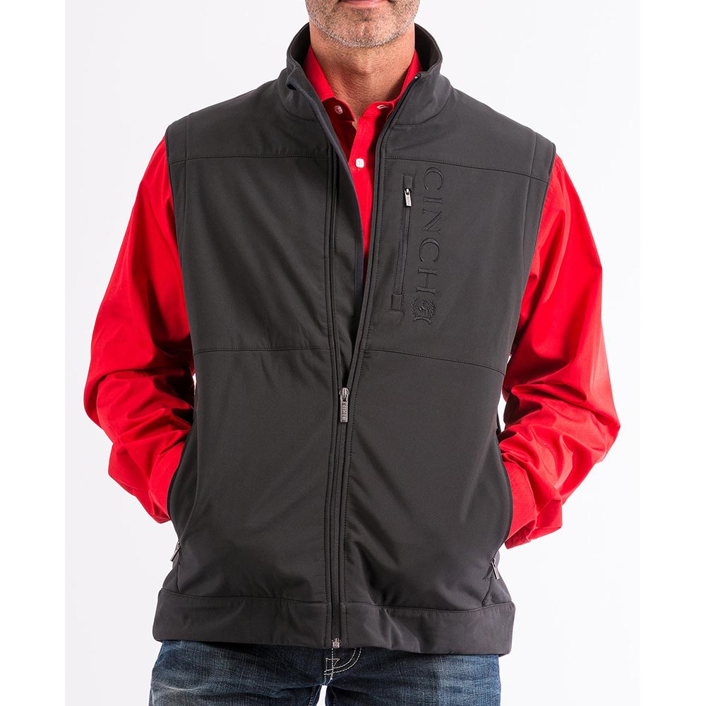 Cinch Mens Bonded Conlealed Carry Vest - MWV1082001-BLK