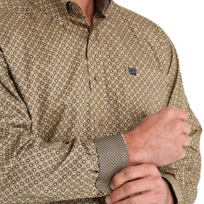 Cinch Mens Brown Button-Down Shirt