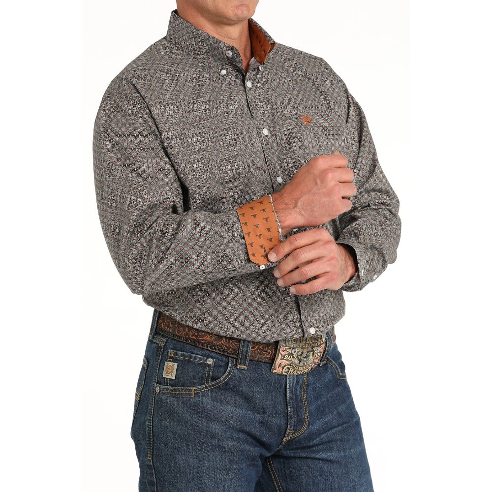 Cinch Mens Brown Western Shirt