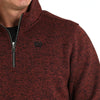 Cinch Mens Burgundy 1/4 Zip Pullover Fleece