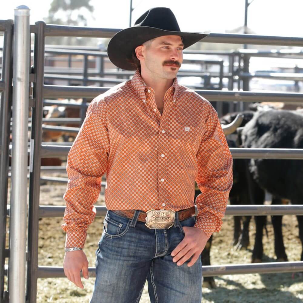 cowboy dress shirts Roper Mens Long Sleeve Button Silver Medallion Western Shirt 3XL This two stripe check shirt has long sleeves with 3 snap cuff and snap front with pearl logo snaps Men's Print Pearl Snap Western