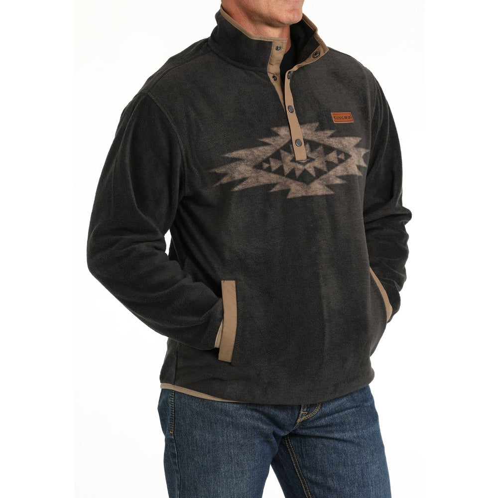 Cinch Mens Charcoal Fleece Pullover