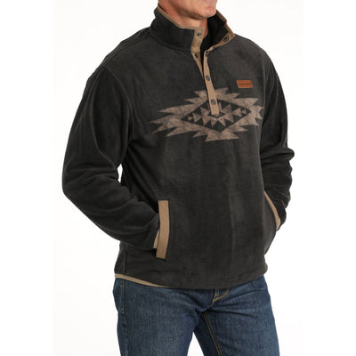 Cinch Mens Charcoal Fleece Pullover