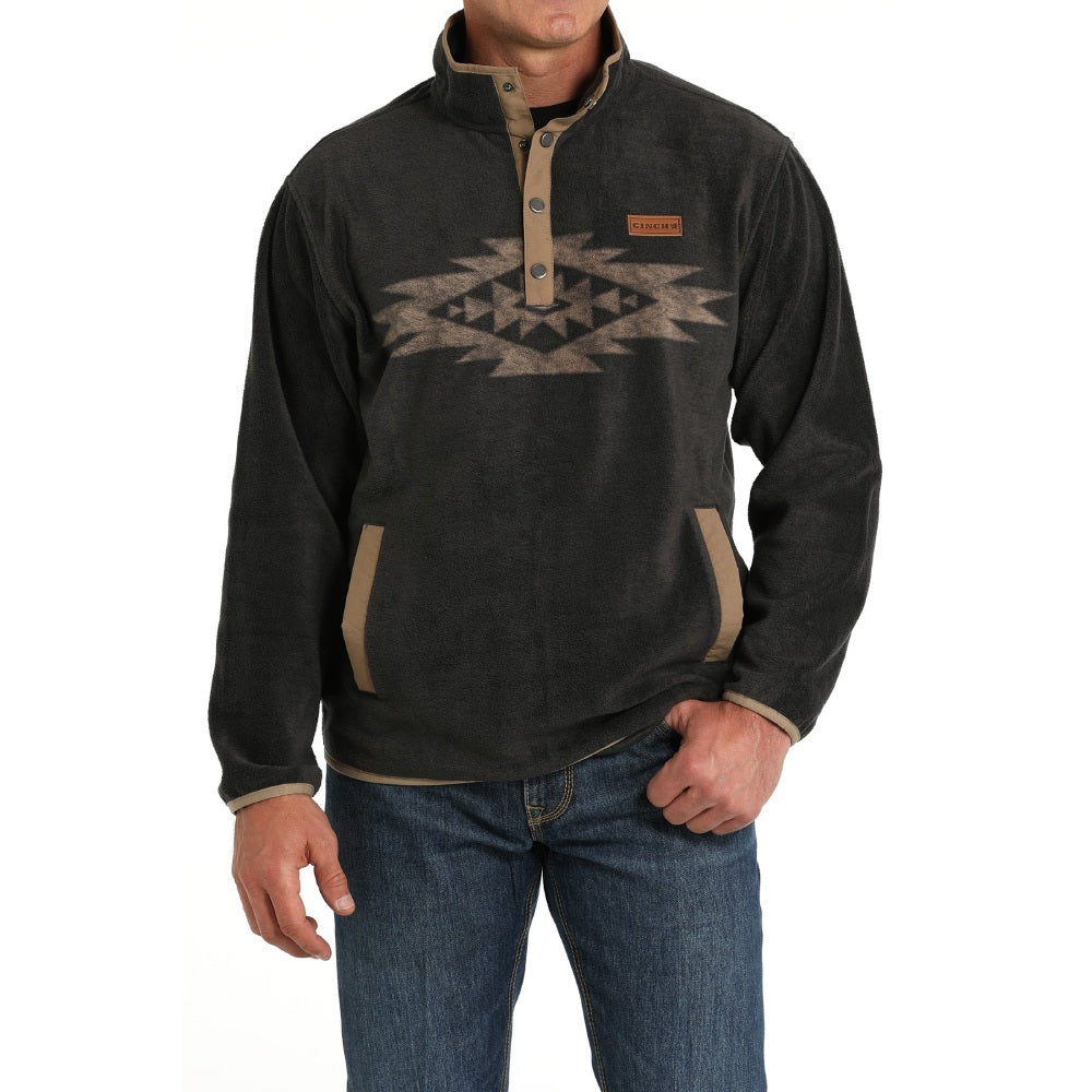 Cinch Mens Charcoal Fleece Pullover